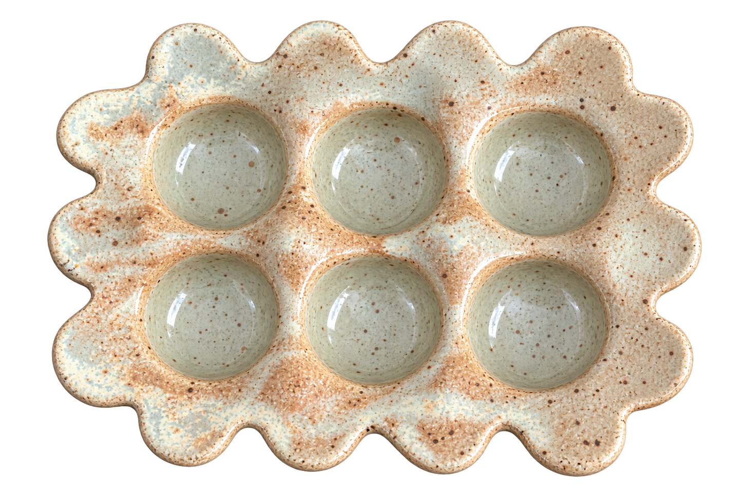 Handmade Ceramic Egg Holder & Multi-Use Tray
