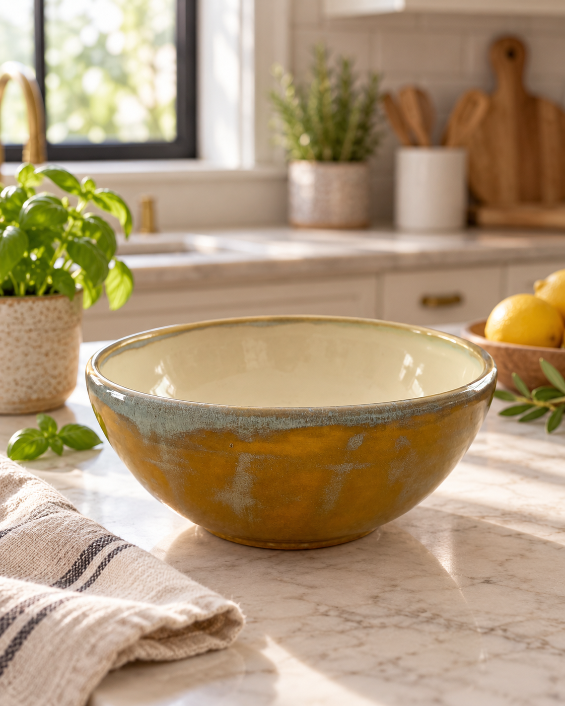Handmade Ceramic Salad &amp; Serving Bowl