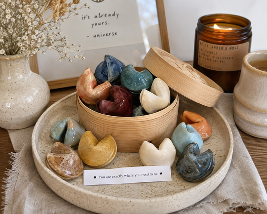 Handmade Ceramic Fortune Cookie