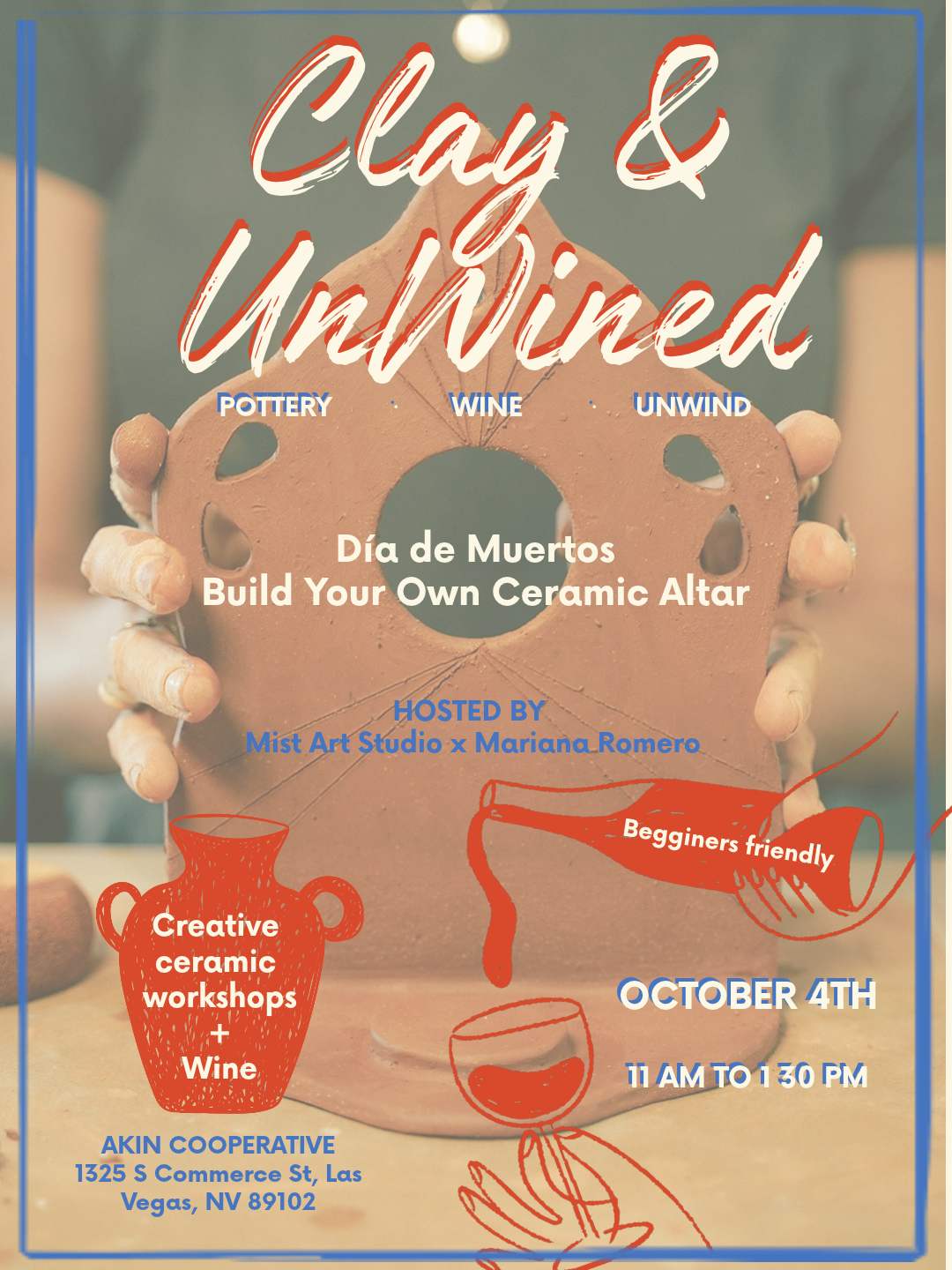Clay & UnWined: Día de Muertos - Build Your Own Ceramic Altar