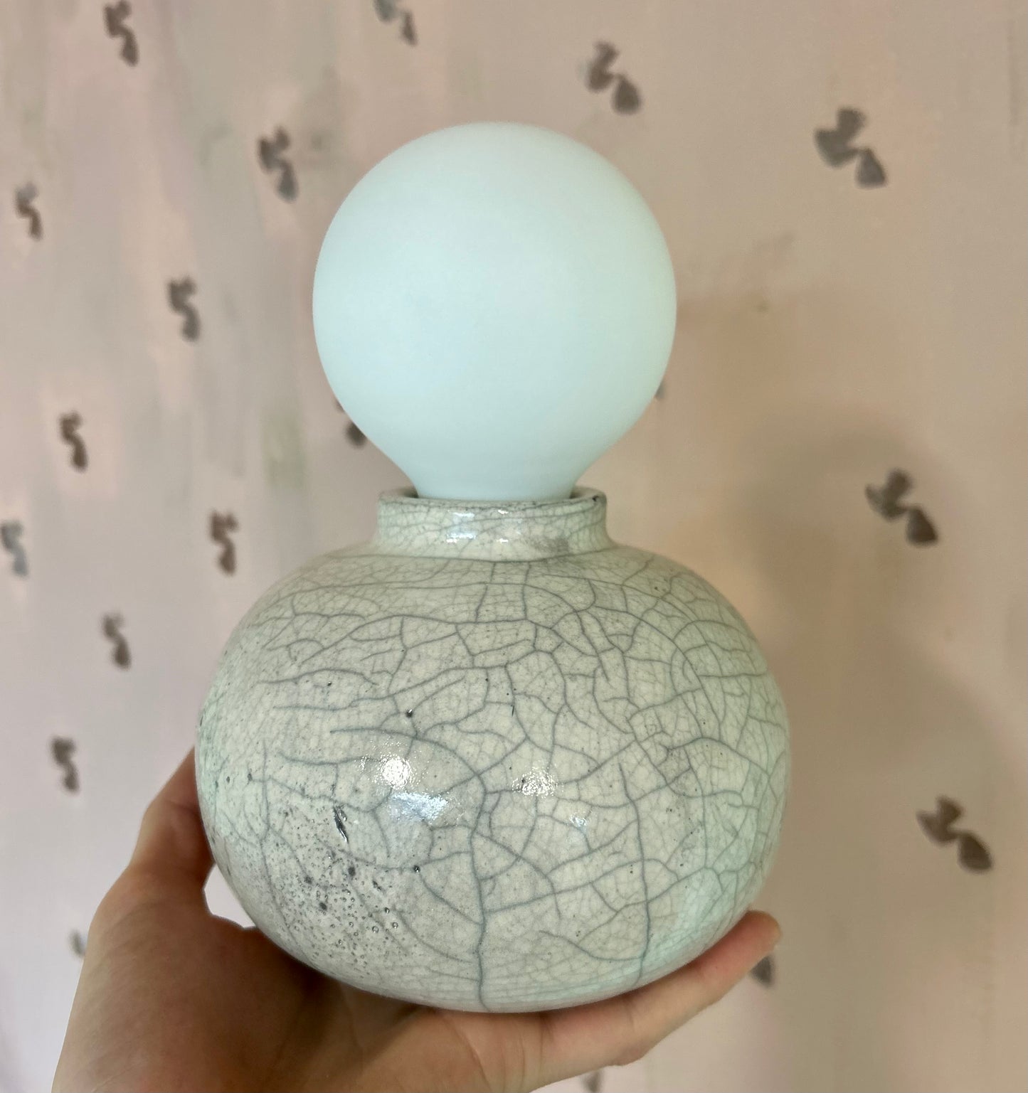 Raku Ball Lamp