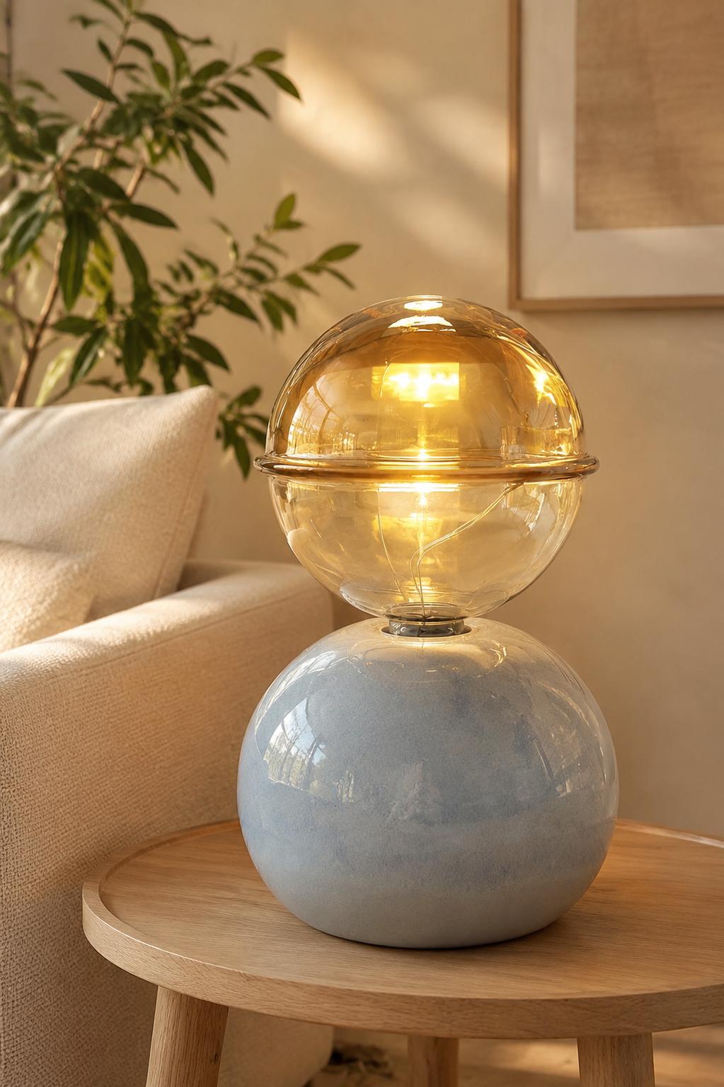 Ceramic Globe Table Lamp