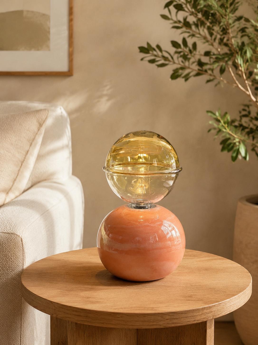 Ceramic Globe Table Lamp